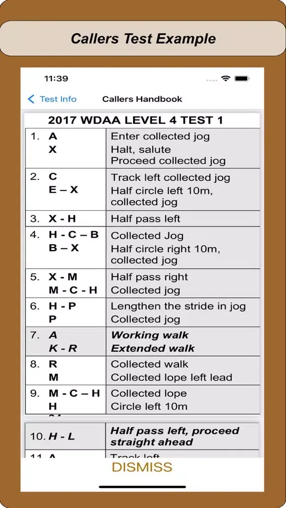 2017 WDAA Dressage Tests スクリーンショット